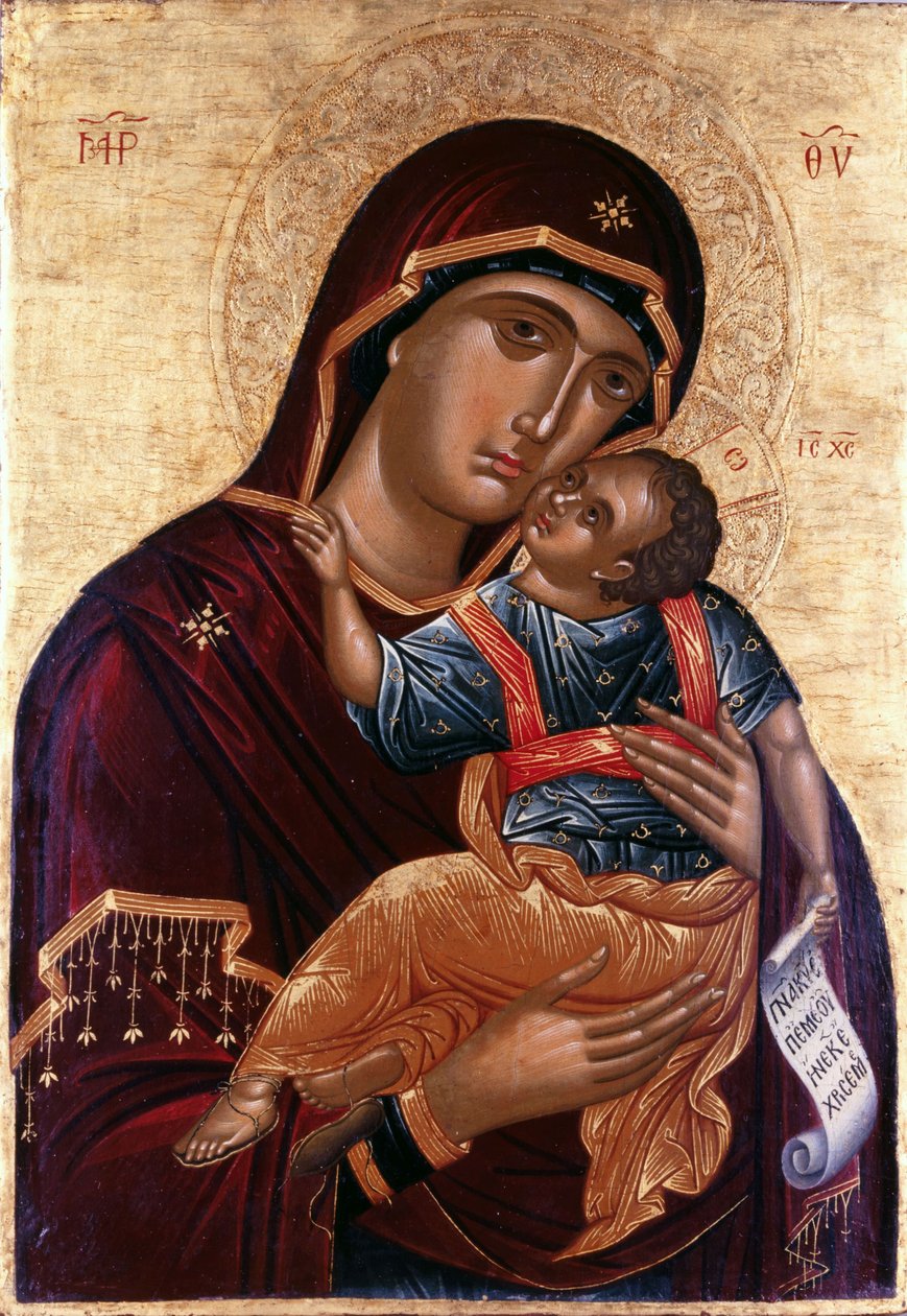 Panna Maria Něžná Panna Eleusa od Greek icon