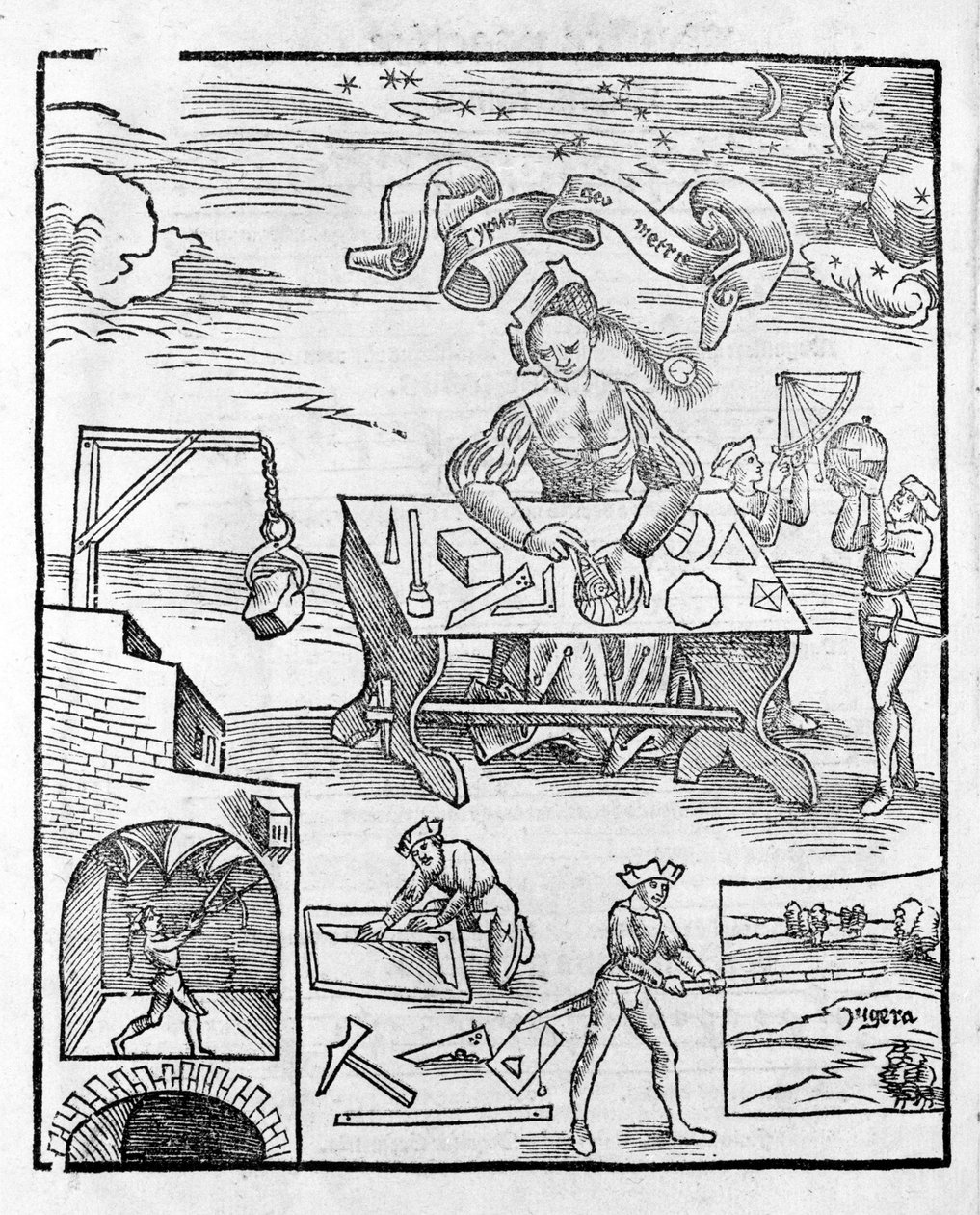 Liberální umění: Geometrie – v „“filosofické sedmikrásce““ od Gregora Reische (1467-1525). Žok od Gregor Reisch
