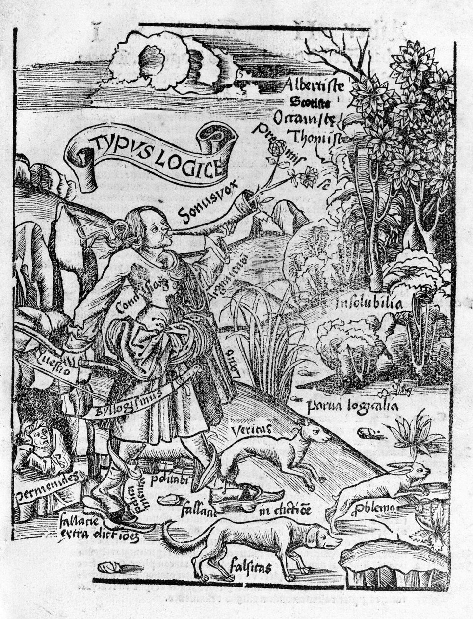 Liberal Arts: Logic - in "" Margarita Philosophica "" Gregor Reisch (1467-1525). Žok od Gregor Reisch
