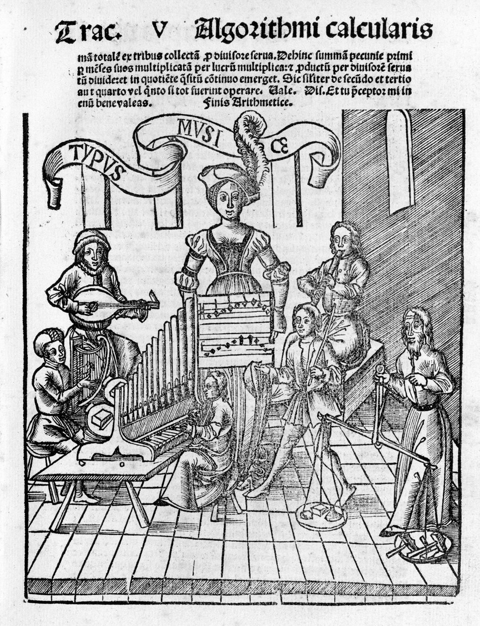 Liberal Arts: Music - in “” Philosophical Daisy”” od Gregora Reische (1467-1525). Žok od Gregor Reisch