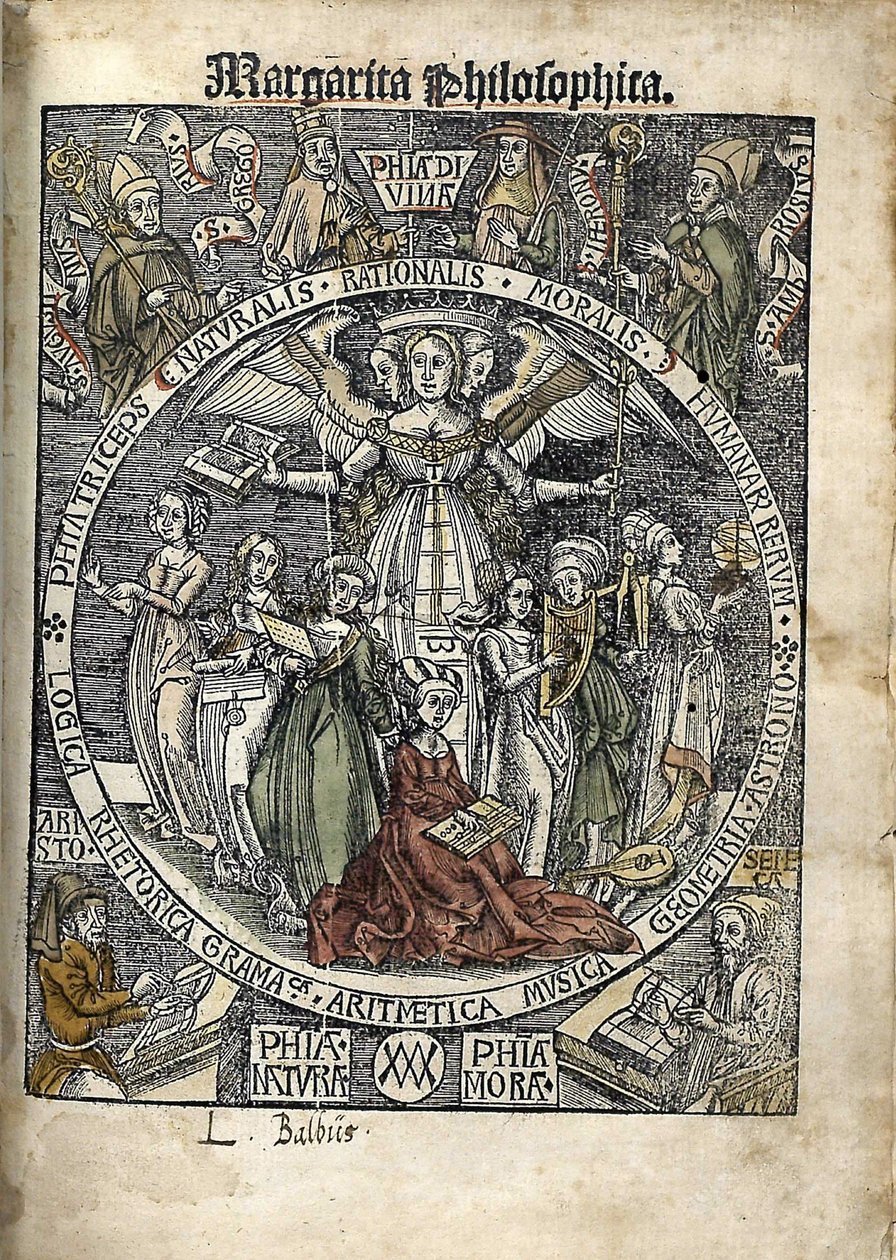 Margarita Philosophica. Titulní strana, 1504 od Gregor Reisch