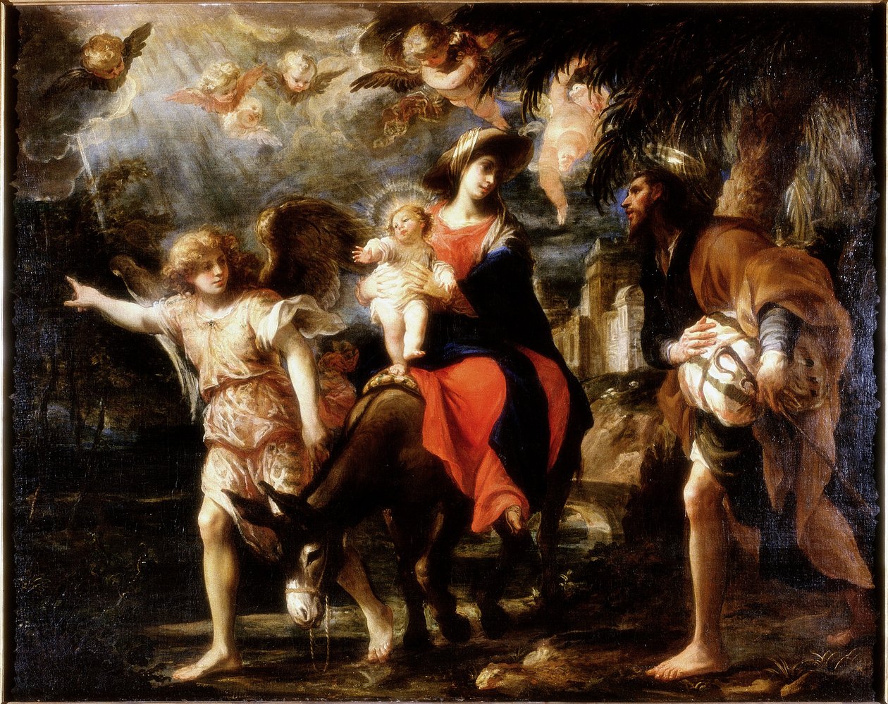 Útěk do Egypta, cca 1680-1700 od Gregorio De Ferrari