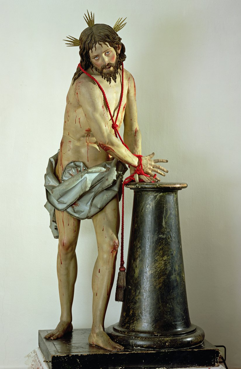 Bičování Krista (polychromované dřevo) od Gregorio Fernandez