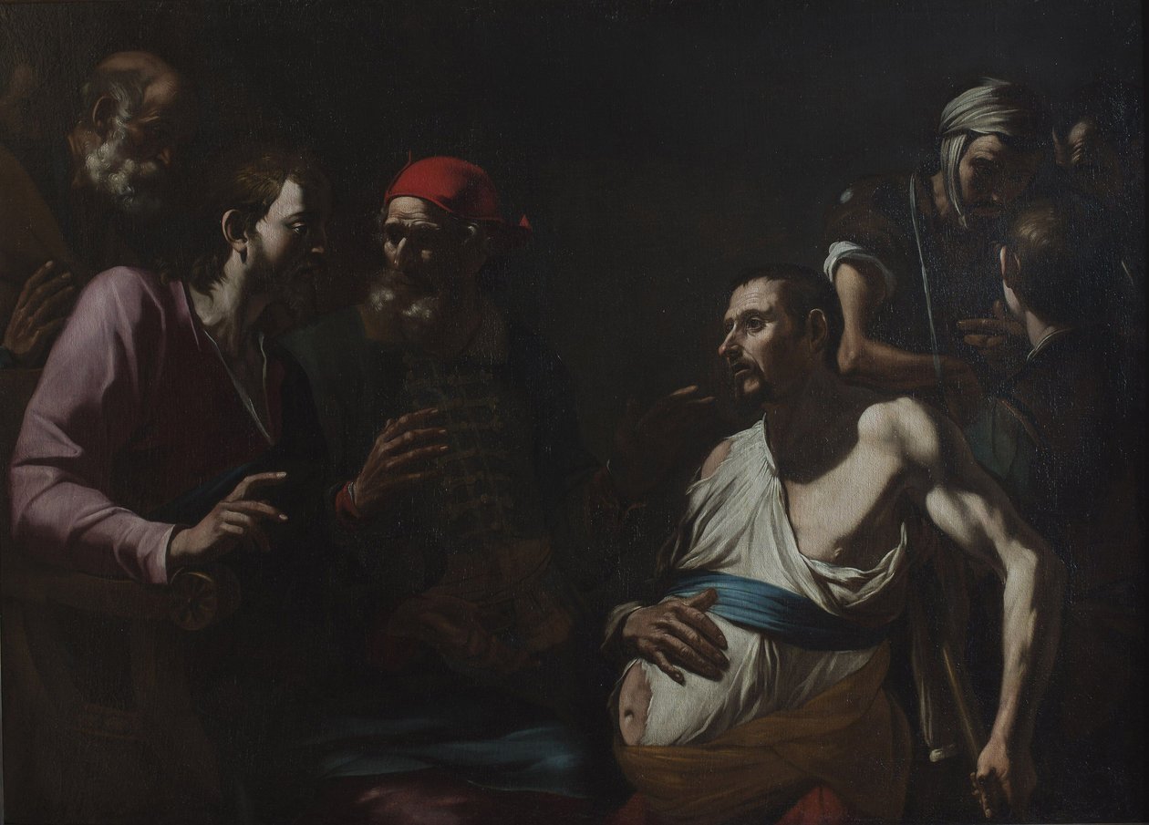 Uzdravení muže s vodnatelností, kolem roku 1630. od Gregorio Preti