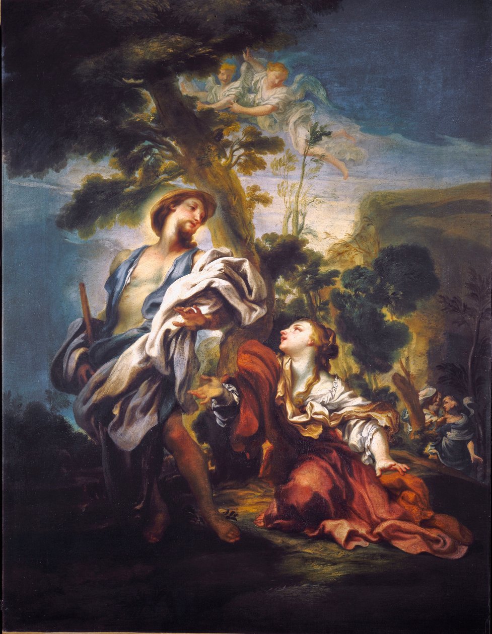 Obraz Noli Me Tangere od Gregoria De Ferrariho (1647-1726), Genes, Strada Nuova Museums od Gregorio De Ferrari