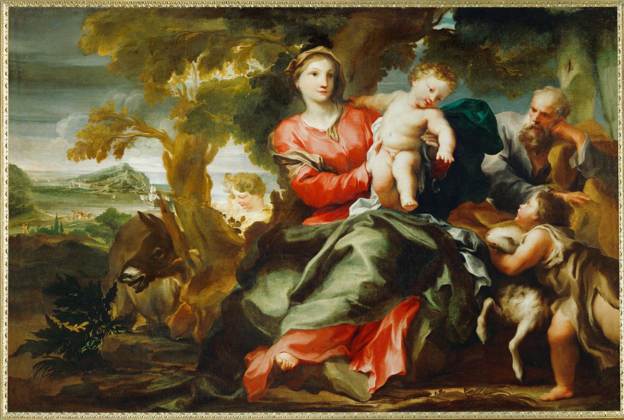 Zbytek Svaté rodiny při návratu z Egypta (malba na plátně) od Gregorio de Ferrari