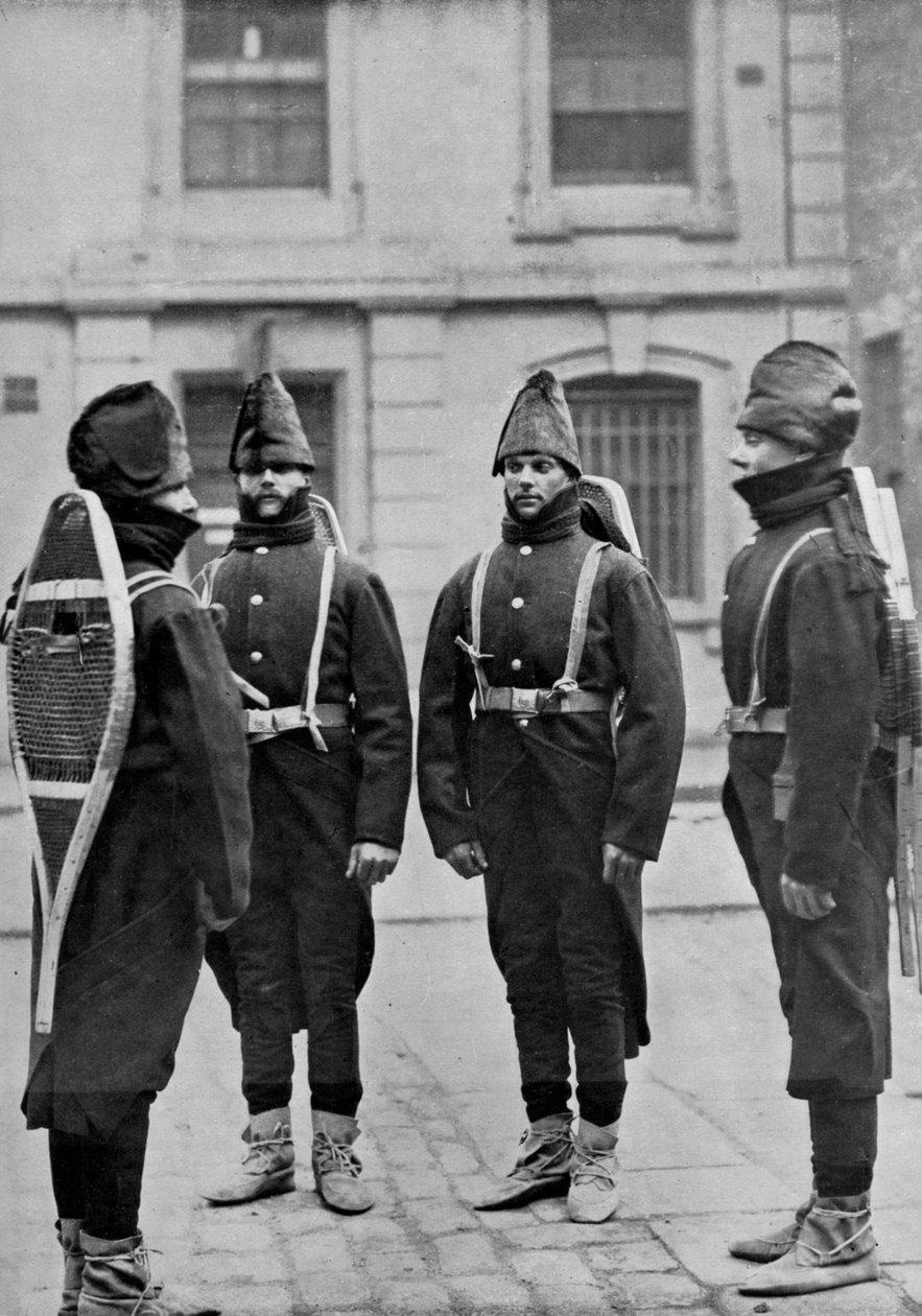 Střelci A baterie královského kanadského dělostřelectva vybavené pro zimní službu, 1896. od Gregory and Co