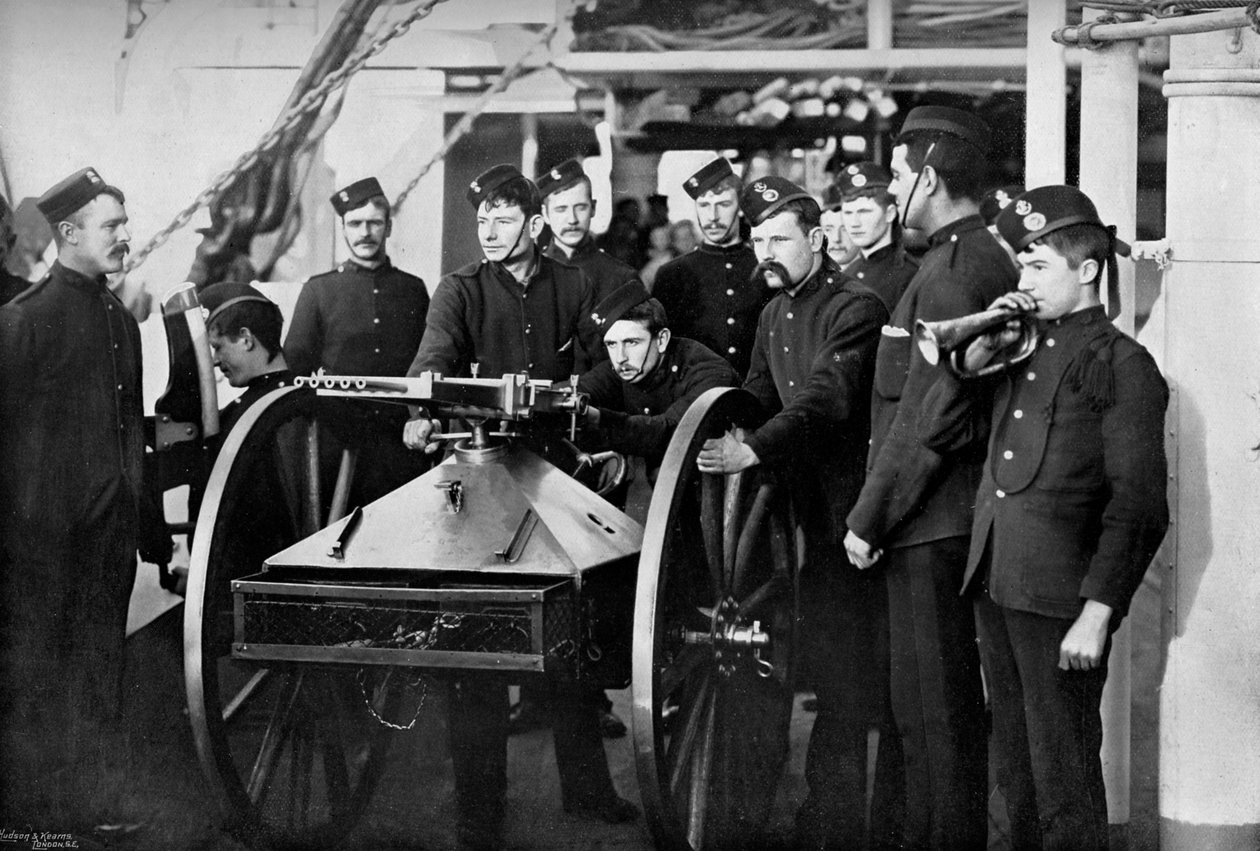 Cvičení Repel Boarders, Sheerness Gunnery School, Kent, 1896 od Gregory and Co