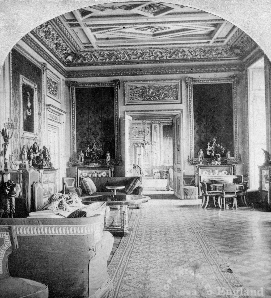 The Green Drawing Room, Windsor Castle, Windsor, Berkshire, pozdní 19. století. od Griffiths Brothers