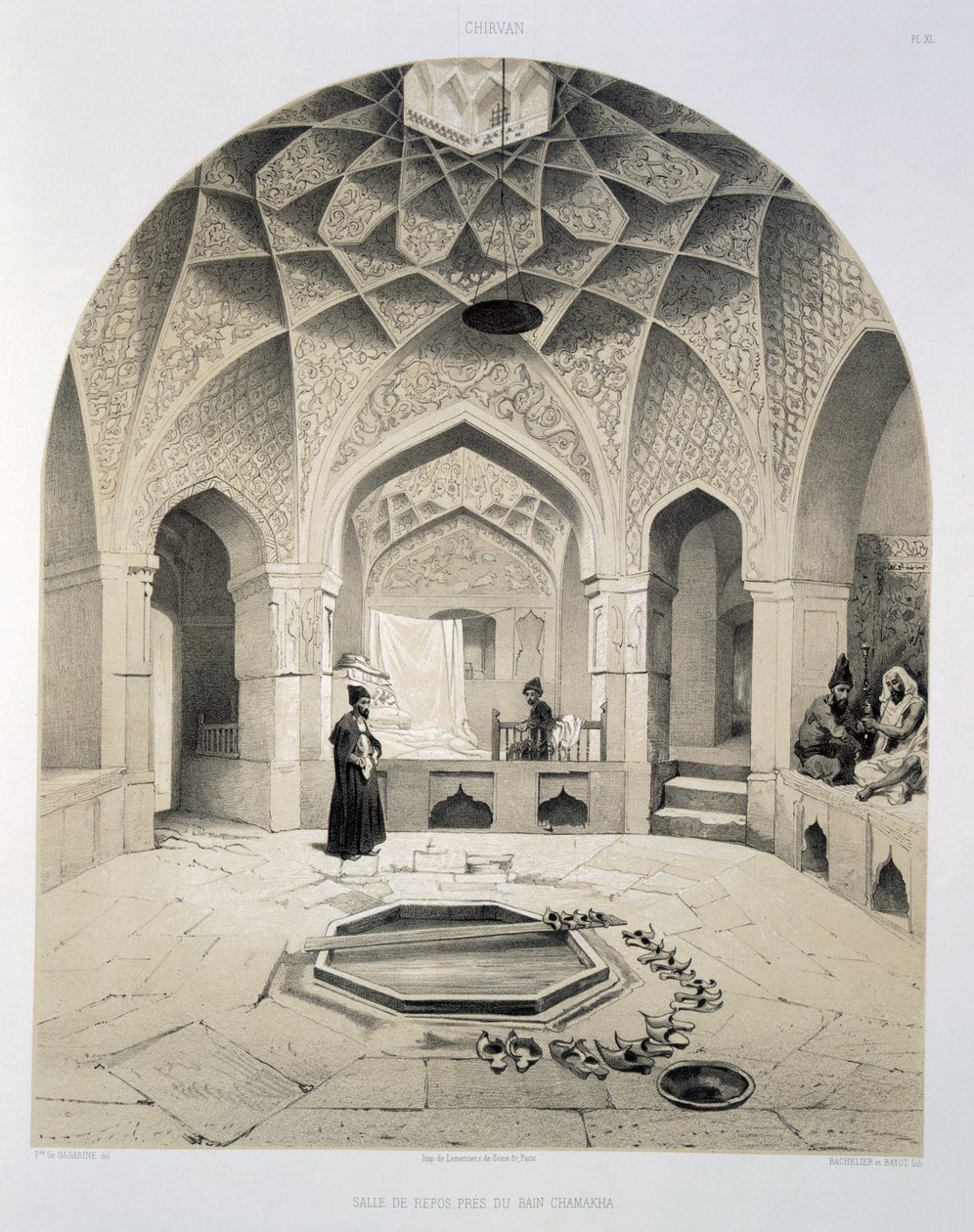 Odpočinková místnost vedle lázní v Shemakha, 1847 od Grigori Grigorevich Gagarin
