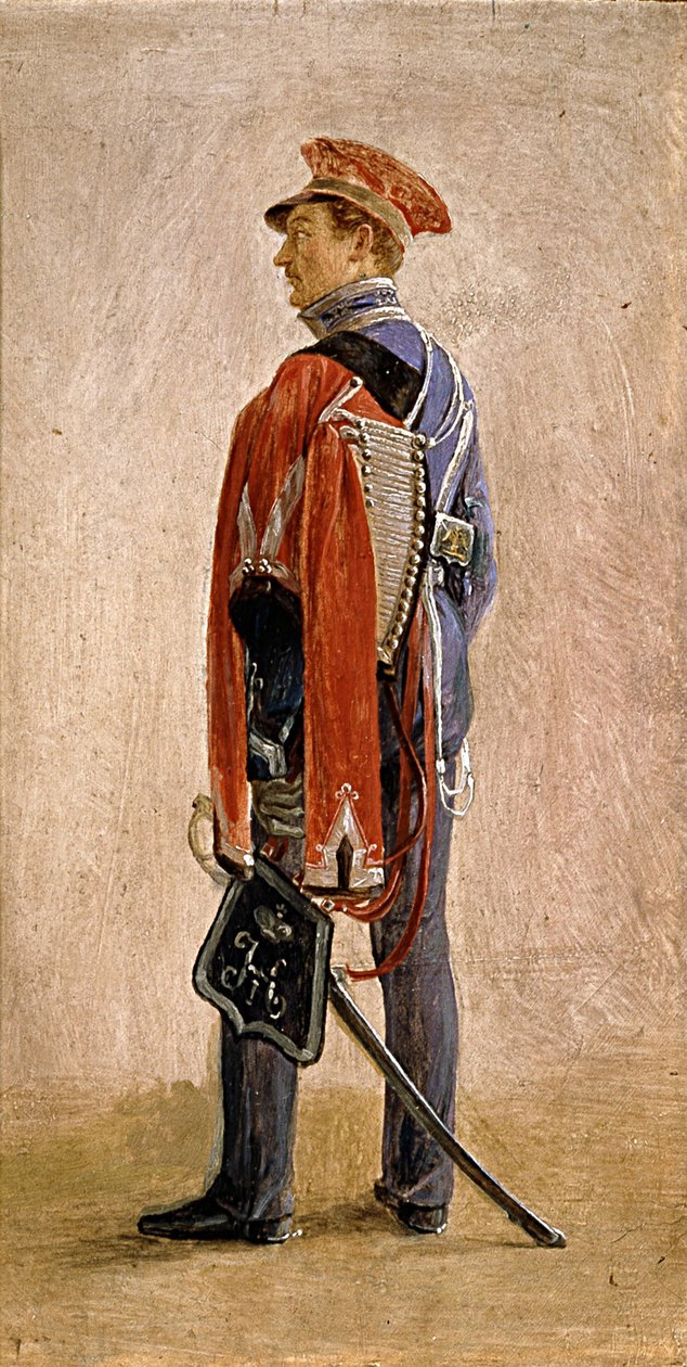 Portrét P.M. Kunitsky, husar z husarského pluku William, princ z Nassau, 1832 od Grigori Grigorevich Chernetsov