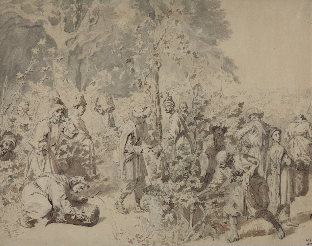 Sklizeň hroznů, mezi 1840 a 1847 od Grigori Grigorevich Gagarin
