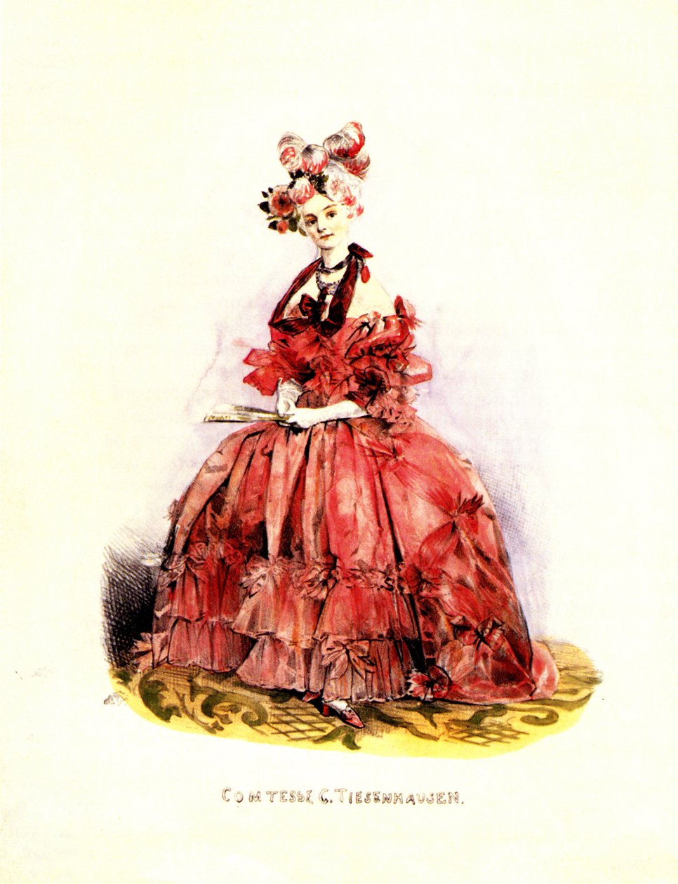 Portrét hraběnky Catherine von Tiesenhausen 1803-1888, 30. léta 19. století od Grigori Grigorevich Gagarin