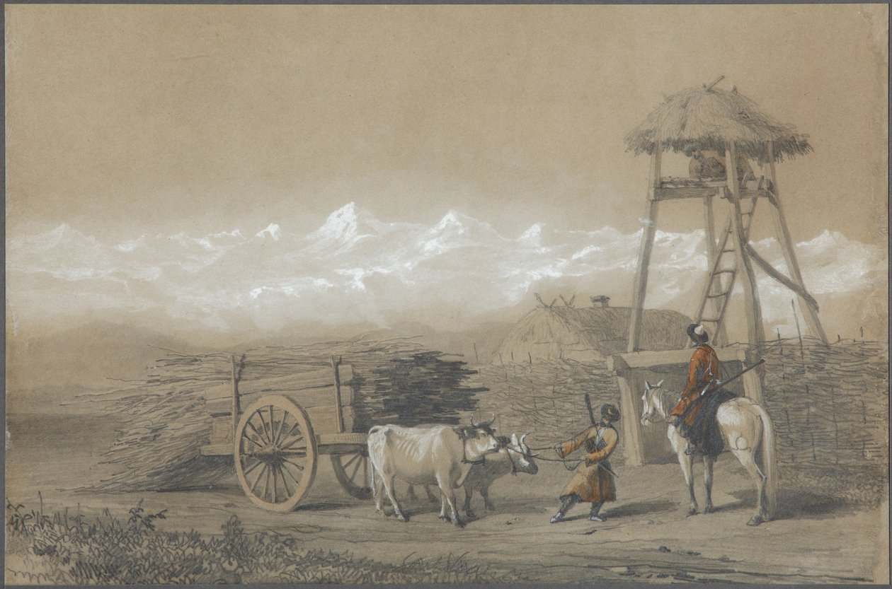 Pevnost kozáků na Kavkaze, 1846 od Grigori Grigorevich Gagarin