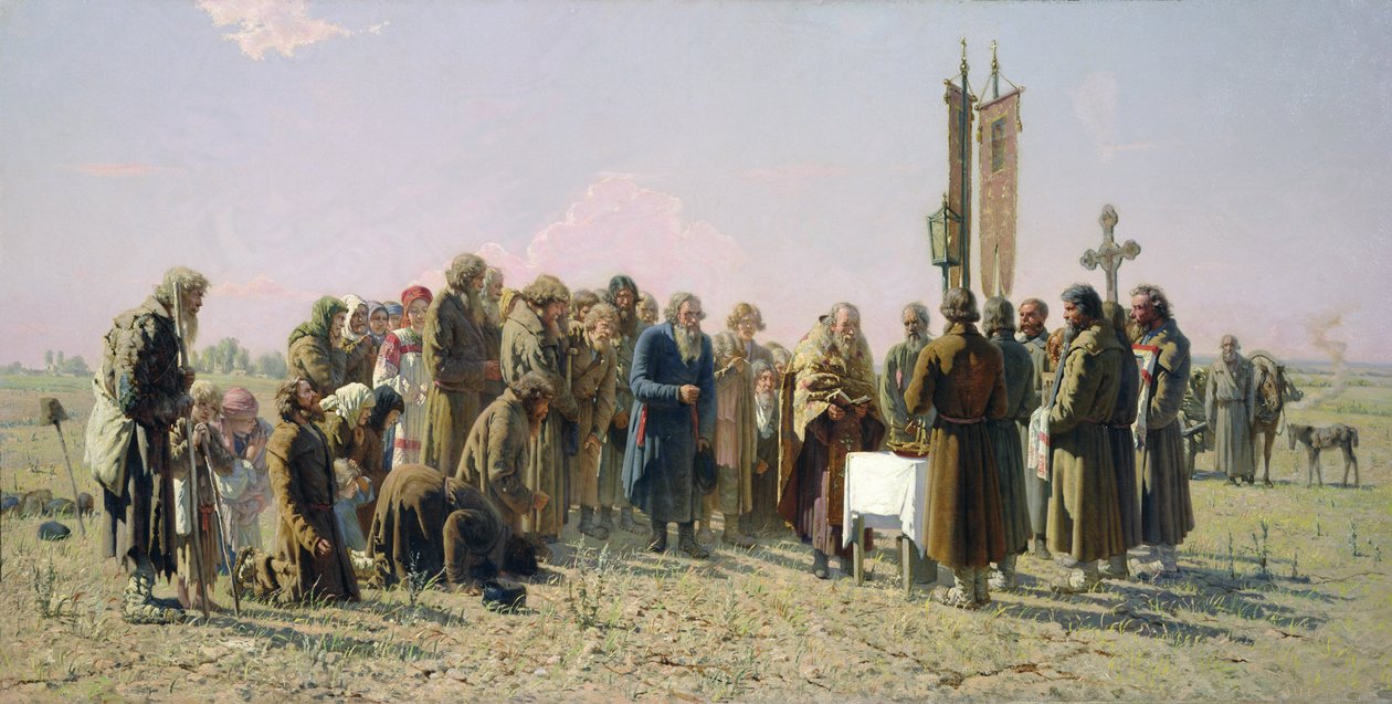 Modlitba během sucha od Grigori Grigorievich Mjasoedov