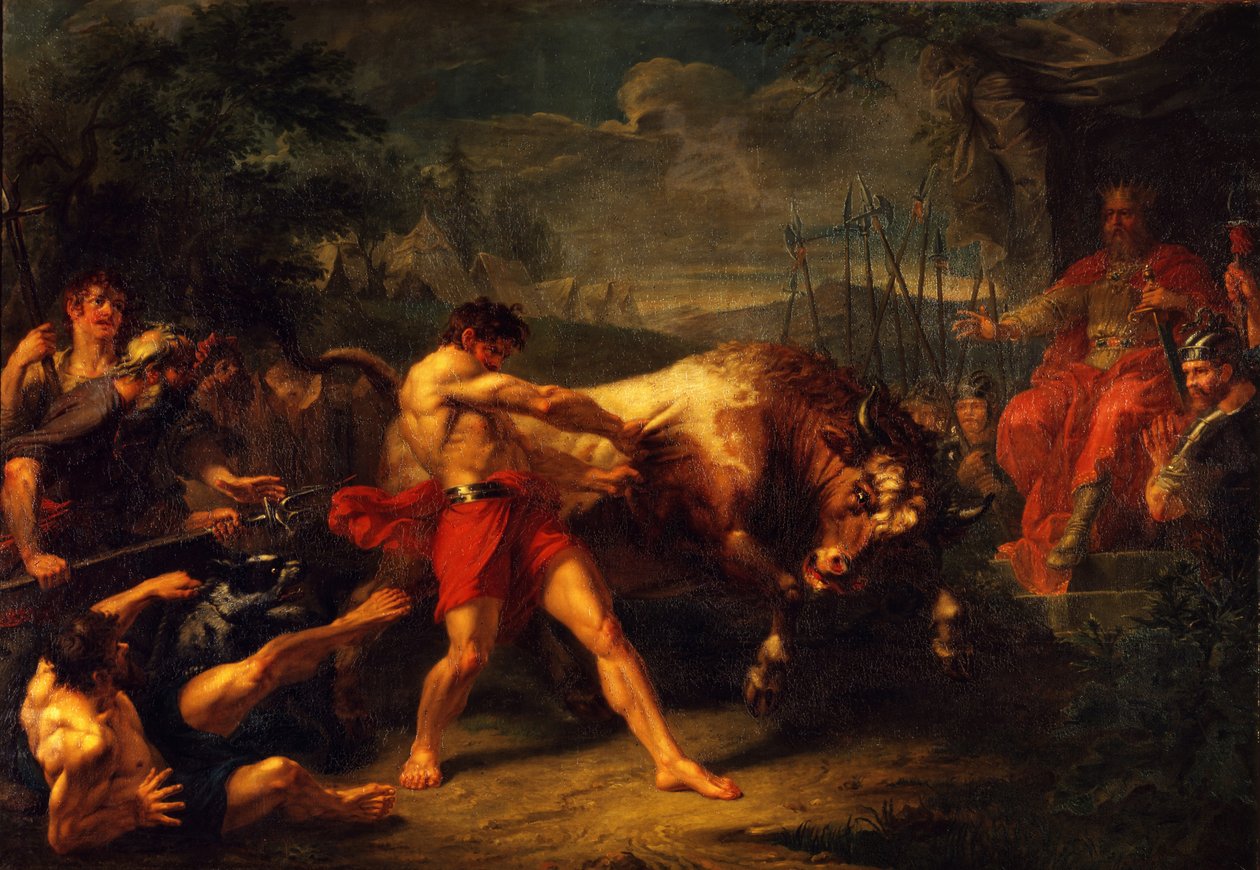 The Trial of Strength of Yan Usmar, 1796 od Grigori Ivanovich Ugryumov