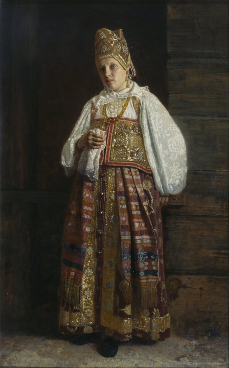 Žena z Kurska v tradičním ruském oděvu, 1871 od Grigori Semenovich Sedov