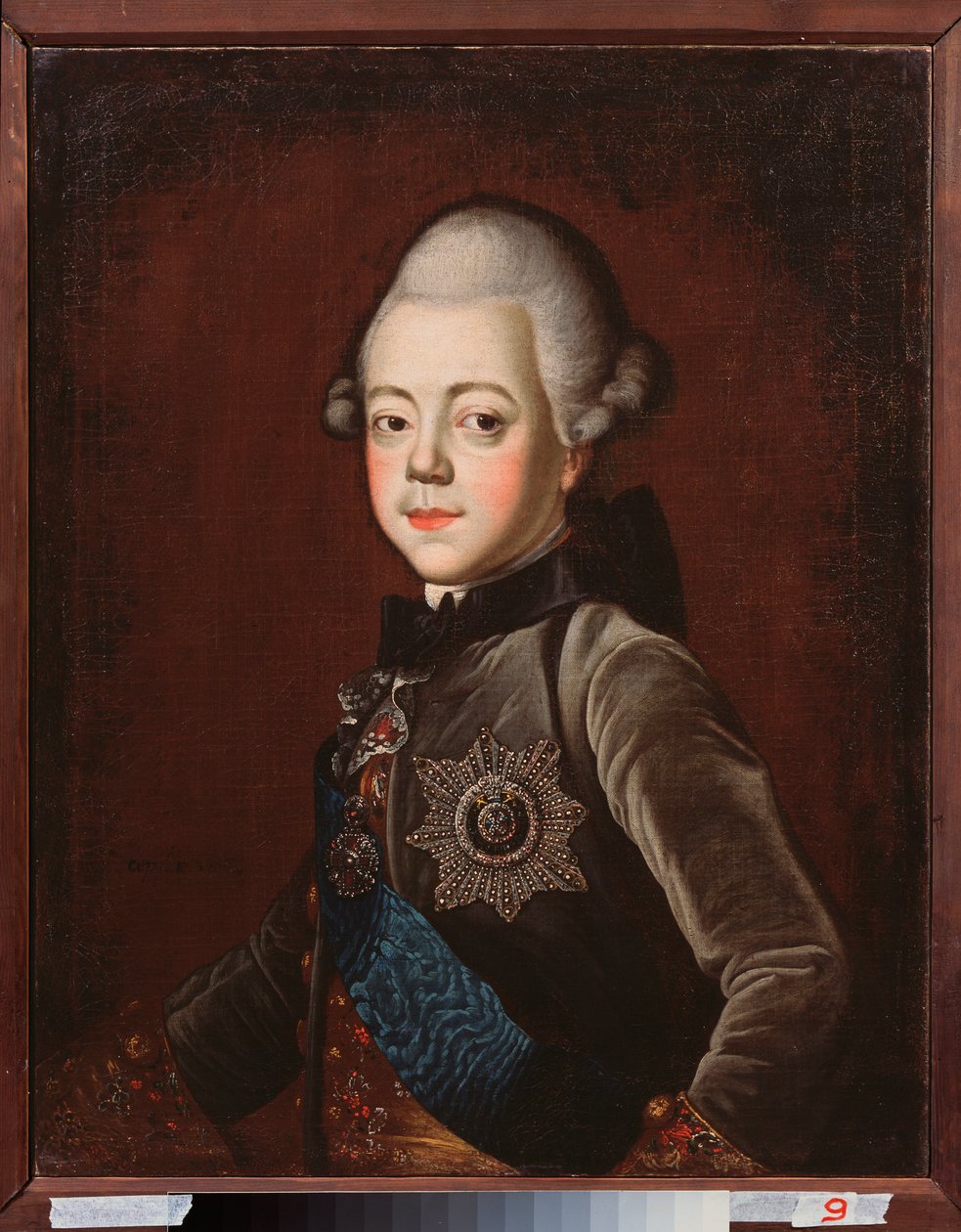 Portrét velkovévody Pavla Petroviče (1754-1801) jako dítěte (cara Pavla I. Ruska). Obraz Grigorije Serdjukova (1744-1785), olej na plátně od Grigori Serdyukov