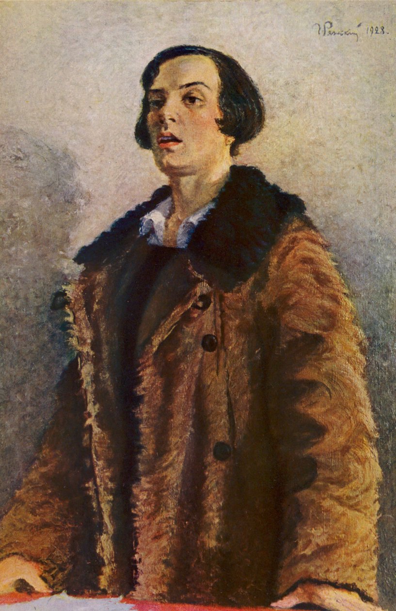 Předsedkyně (barevná litografie) od Grigory Grigorievich Ryazhsky
