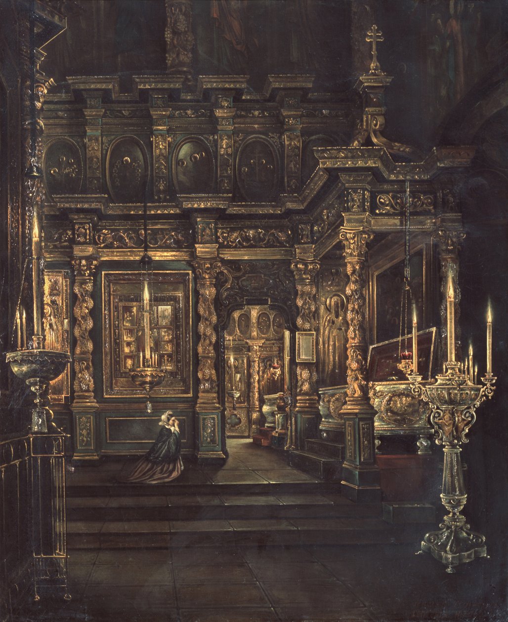 V katedrále Nanebevzetí Panny Marie v Rostově, 1862 od Grigory Vasilievich Yurov