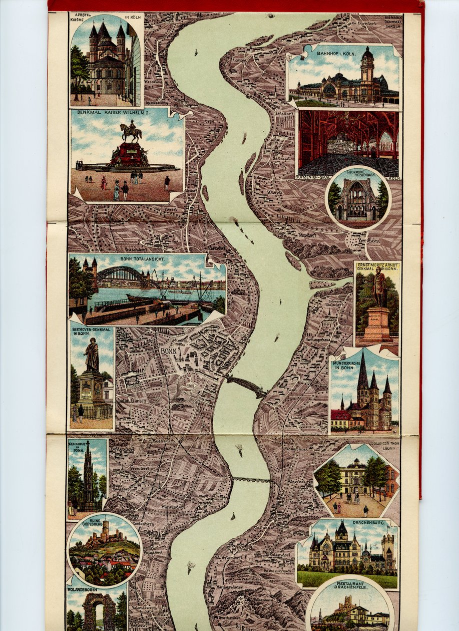 Nejnovější rýnské panorama Mainz 01 od Grossh. S. Hofbuchbinderei u. Albumfabrik Eisenach Photo.Lithogr. v. Wilh.Schülz