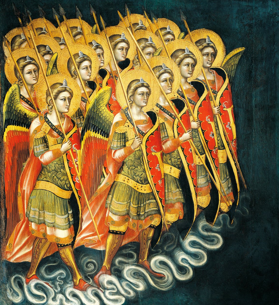 Ozbrojená skupina andělů, Guariento (aktivní 1338-1367 nebo 1370) od Guariento di Arpo