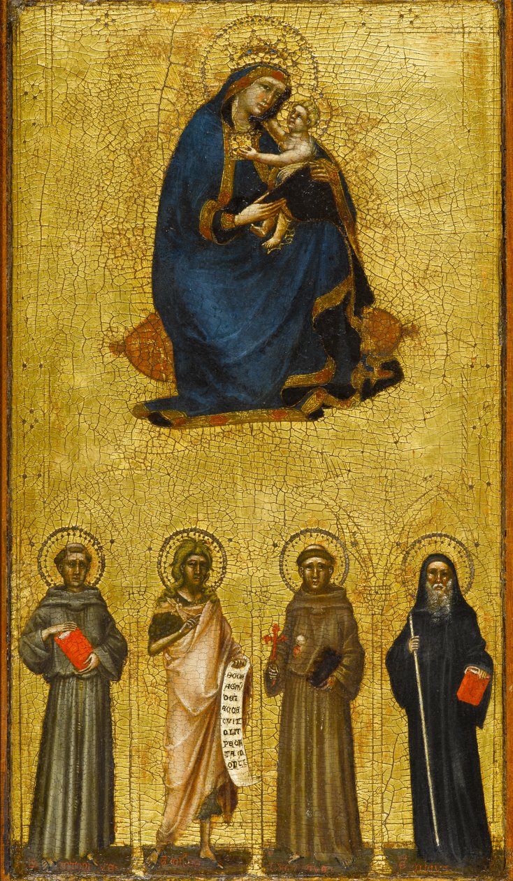 Madonna a dítě se svatými, kolem roku 1360 (tempera a zlatý list na topolovém panelu) od Guariento di Arpo
