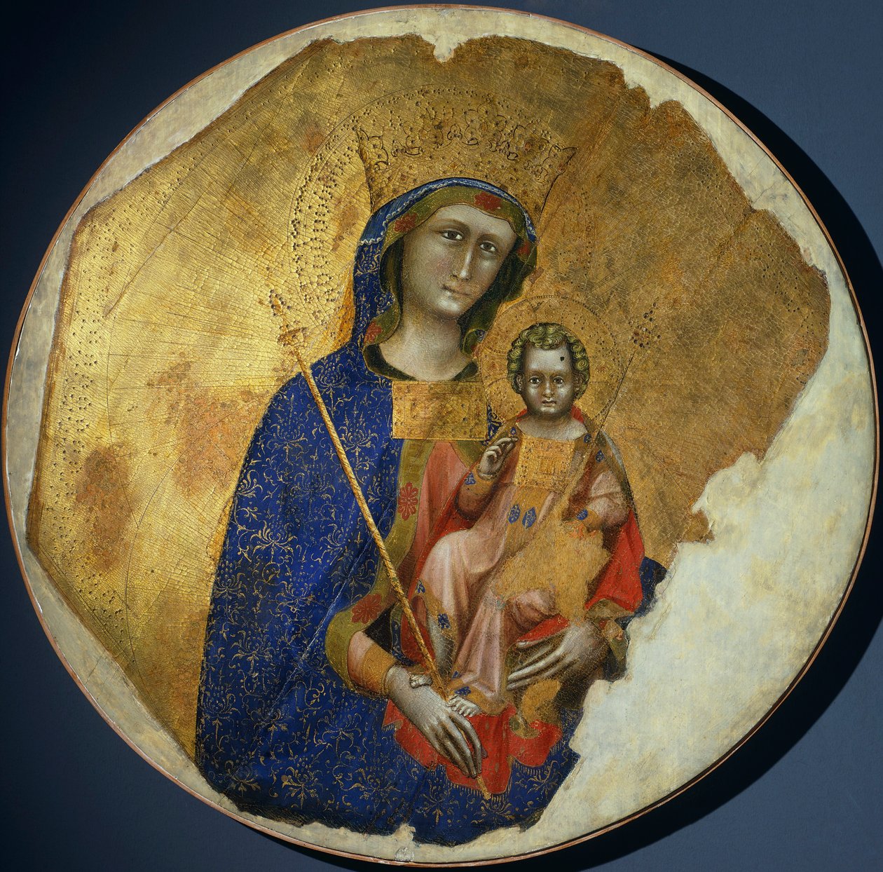 Madona s dítětem, autor Ridolfo Guariento nebo Guariento di Arpo (působil v letech 1338 až 1370). od Guariento di Arpo