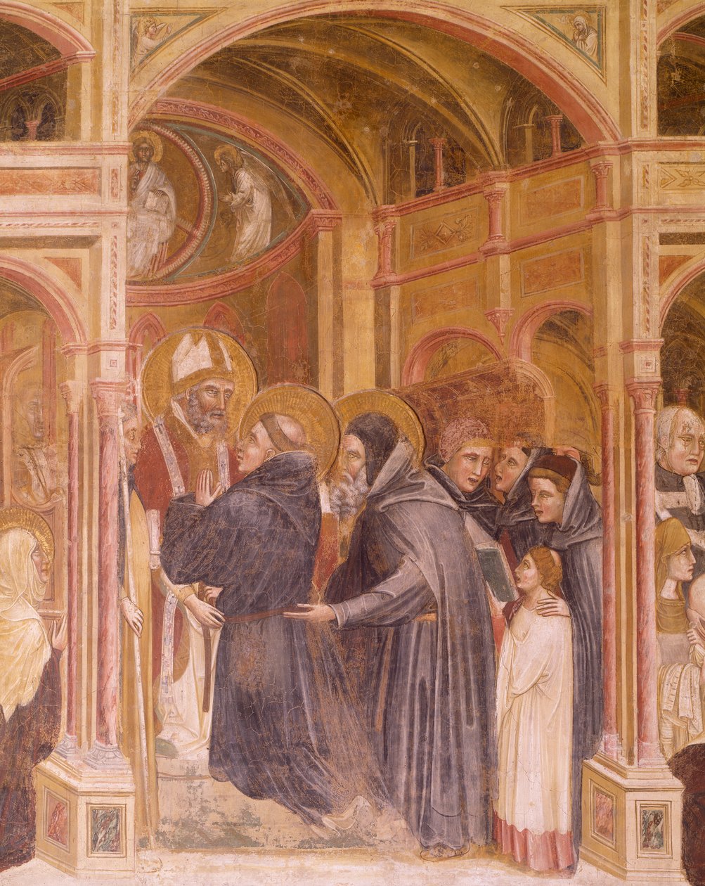 Roucha svatého Augustina, od Guarienta, freska od Guariento di Arpo