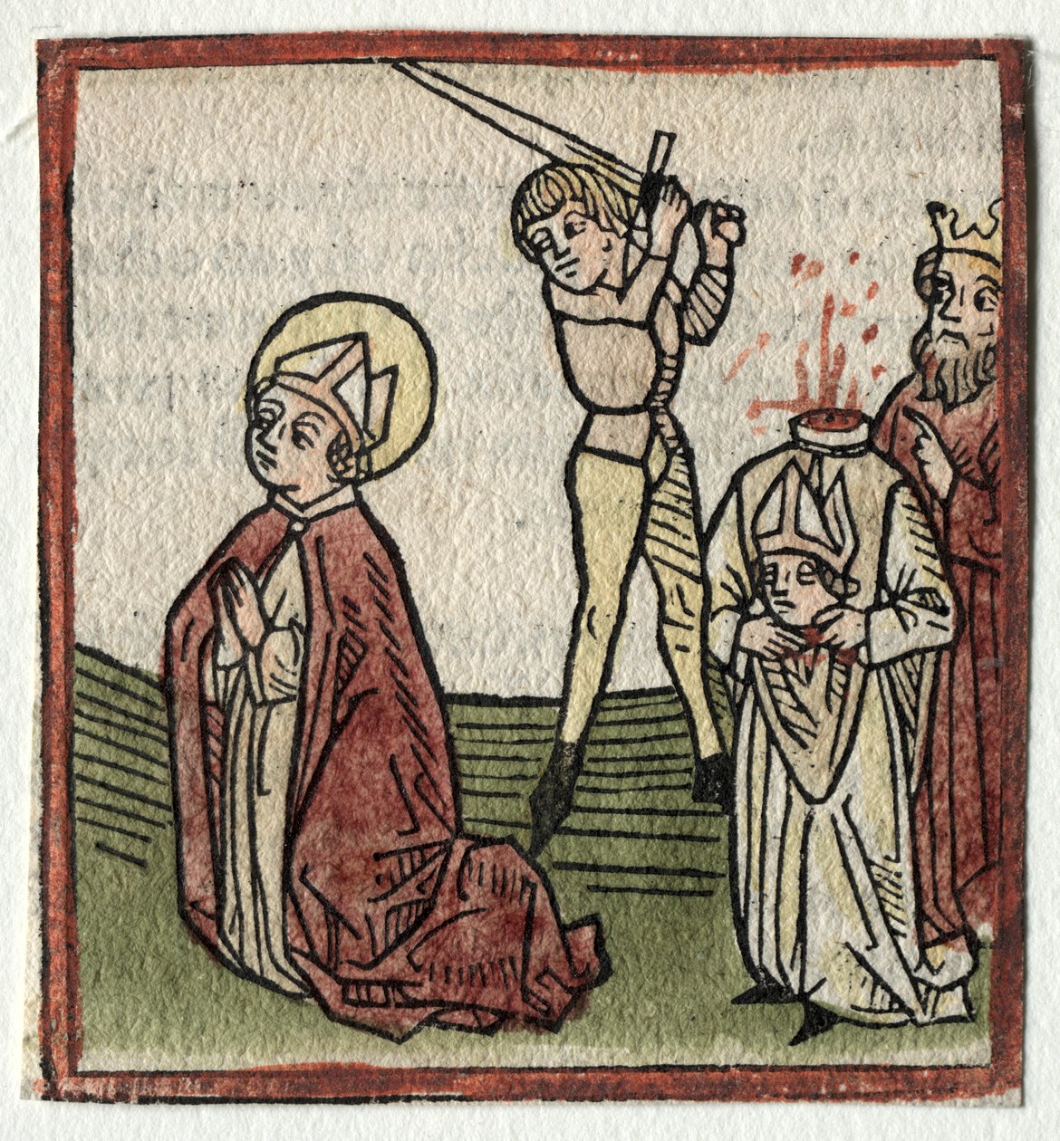 Sts. Theonestus a Albanus, nebo svatý Jan Křtitel. Pankráce. od Günther Zainer