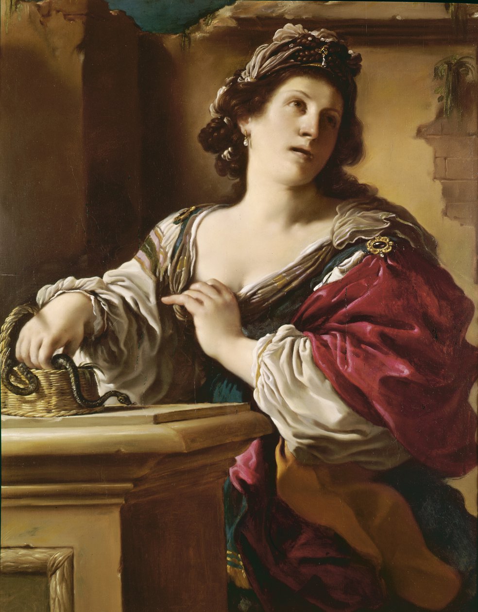 Kleopatra (olej) od Giovanni Francesco Barbieri