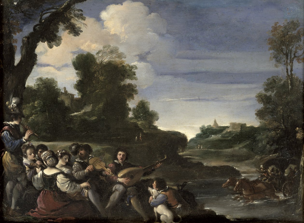 Koncert Champetre, 1617 od Giovanni Francesco Barbieri