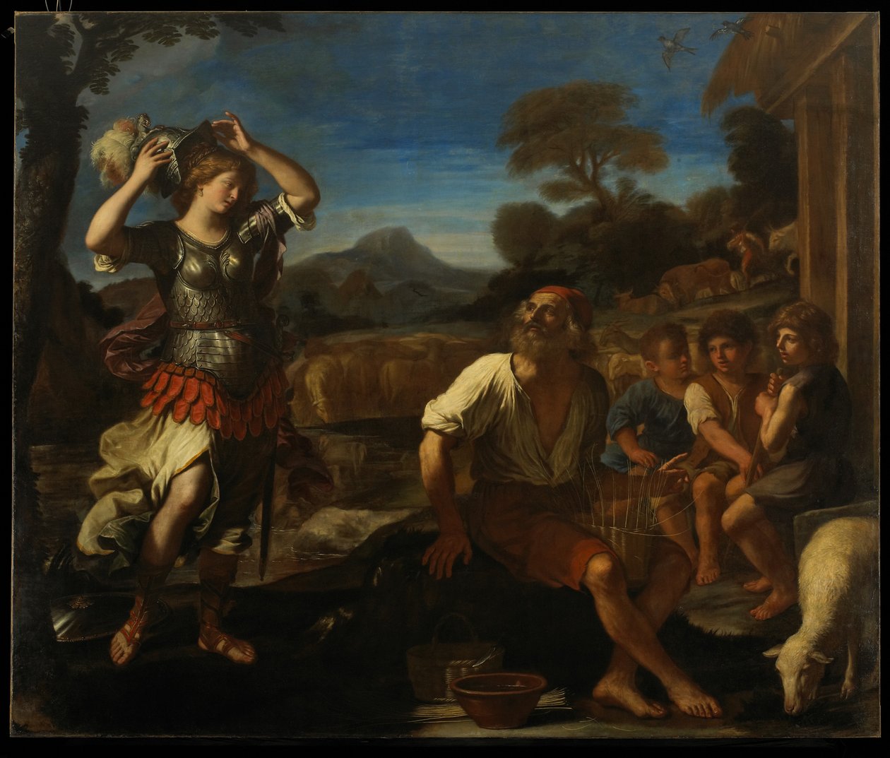 Erminia a pastýři, 1648 od Giovanni Francesco Barbieri