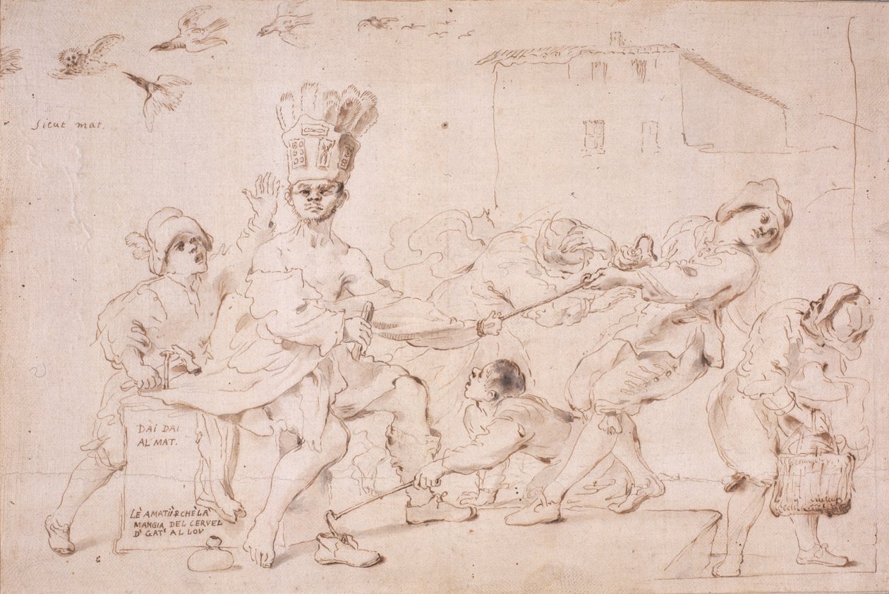 Obrázek Předmět (inkoust (sépie) na papíře (na kartě)) od Giovanni Francesco Barbieri