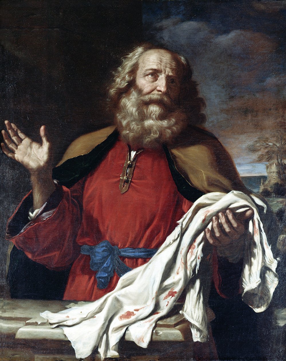 Jacob přijímá Josefův kabát od Giovanni Francesco Barbieri