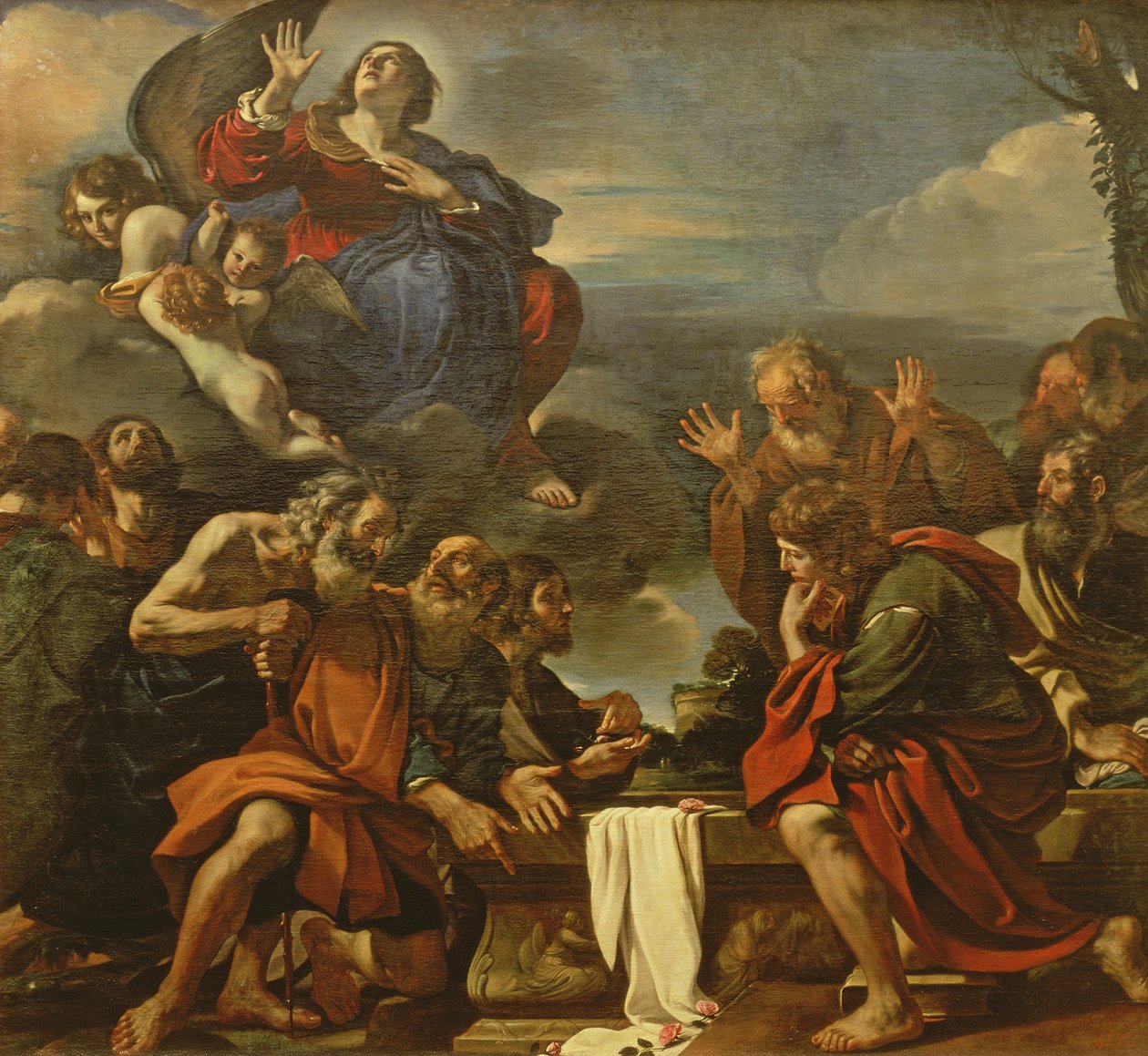 Nanebevzetí Panny Marie, 1623 od Giovanni Francesco Barbieri