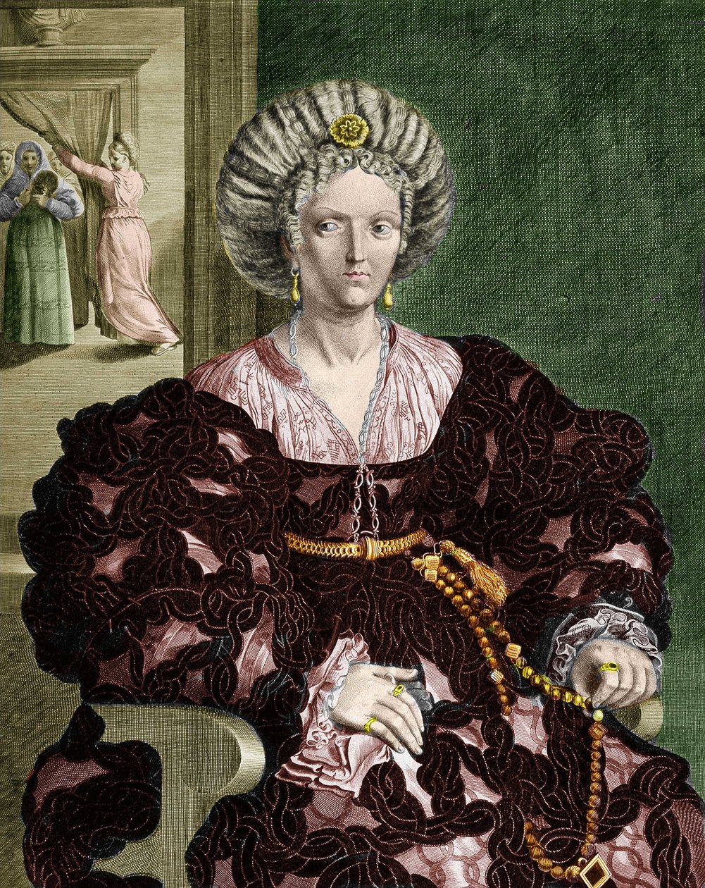 Portrét Lucrece Borgia, Itálie od Guercino (1591 1666) (after)