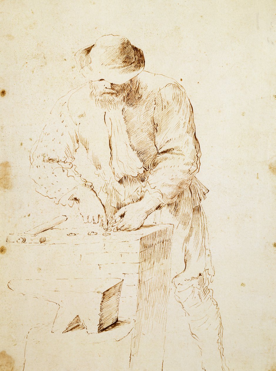 Mincovník, Giovanni Francesco Barbieri, známý jako Guercino (1591-1666), kresba, Itálie od Guercino