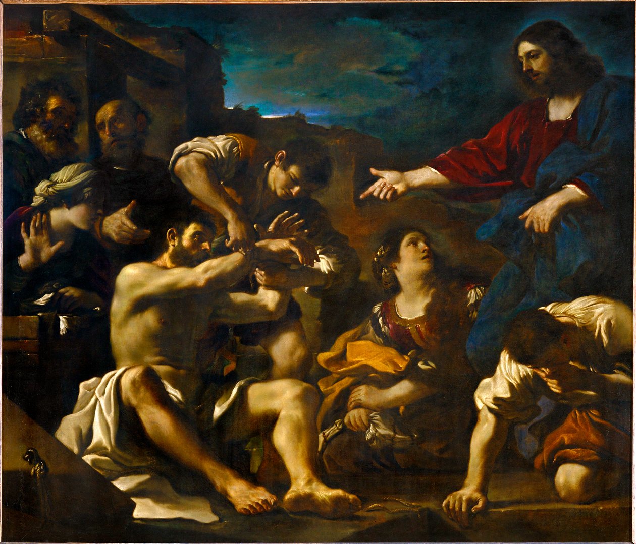 La resurrection de Lazare-Vzkříšení Lazara... od Guercino (1591 1666)