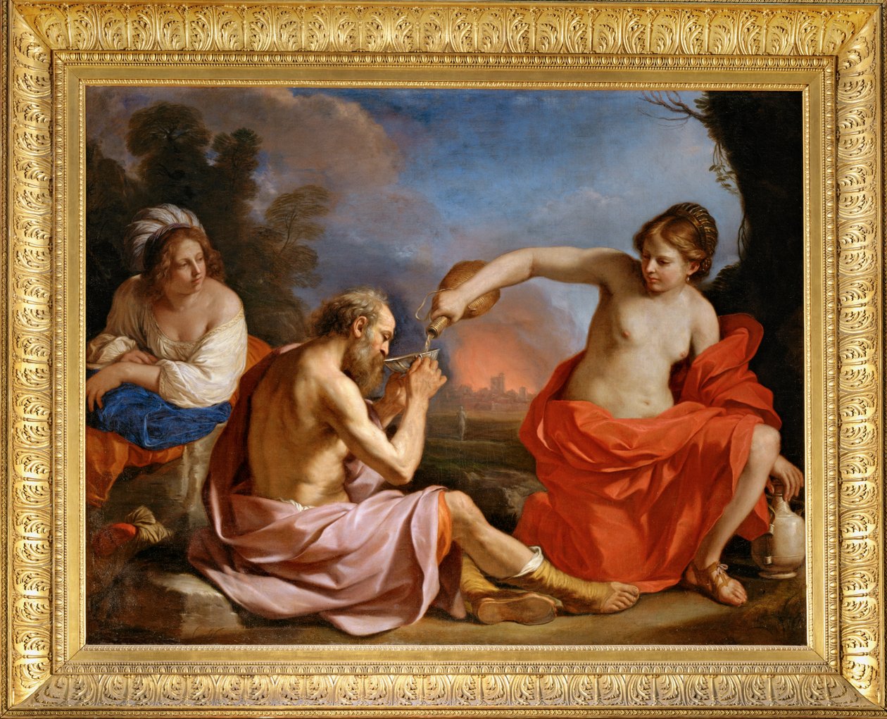 Loth et ses filles - Loth a jeho dcery ... od Guercino (1591-1666)