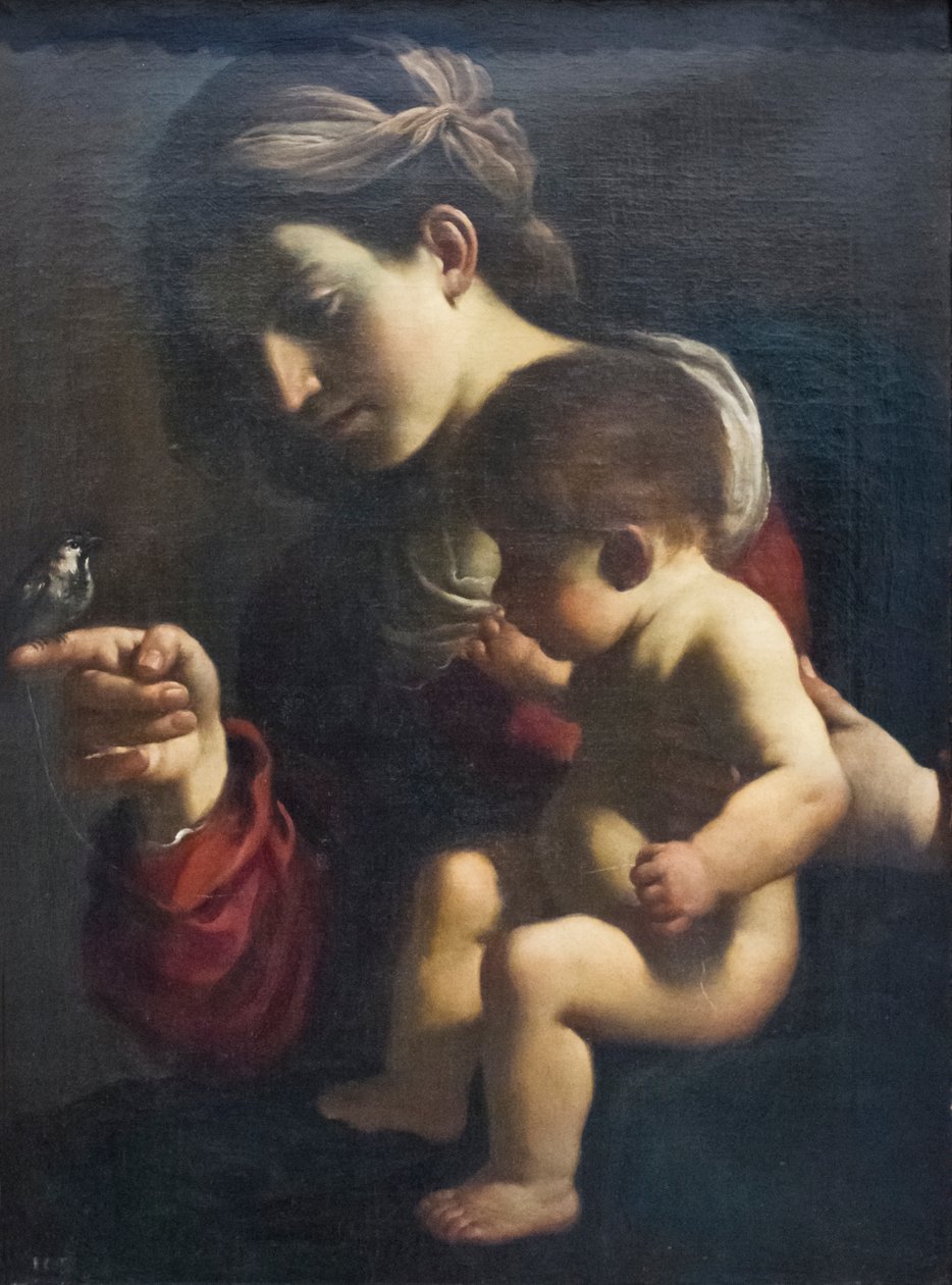Madona z vrabce od Guercino (1591 1666)