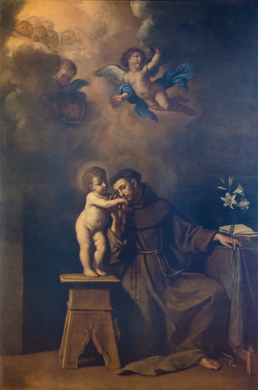 Svatý Antonín z Padovy od Guercino (1591-1666)