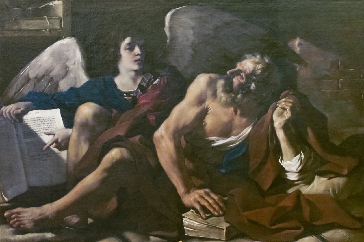 Svatý Matěj a anděl od Guercino (1591 1666)