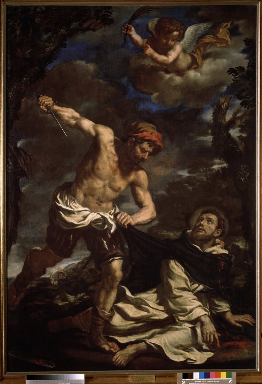 ""mučednictví svatého Petra"" (Mučednictví svatého Petra) Obraz Giovanni Francesca Barbieriho známý jako Il Guercino (Guerchin) (1591-1666) 1625-1630 Puškinovo muzeum, Moskva od Guercino (1591 1666)