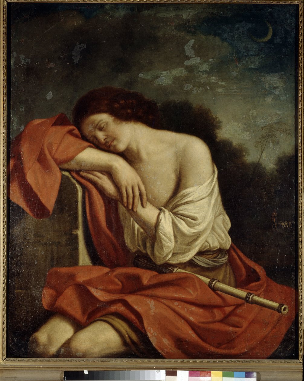 Spící Endymion. Obraz Giovanni Francesco Barbieri známý jako Guercino nebo Le Guerchin (1591-1666), olej na plátně. italské umění od Guercino