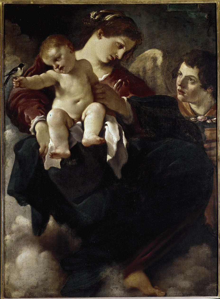 Panna Maria vlaštovková - Olej na plátně od Guercino