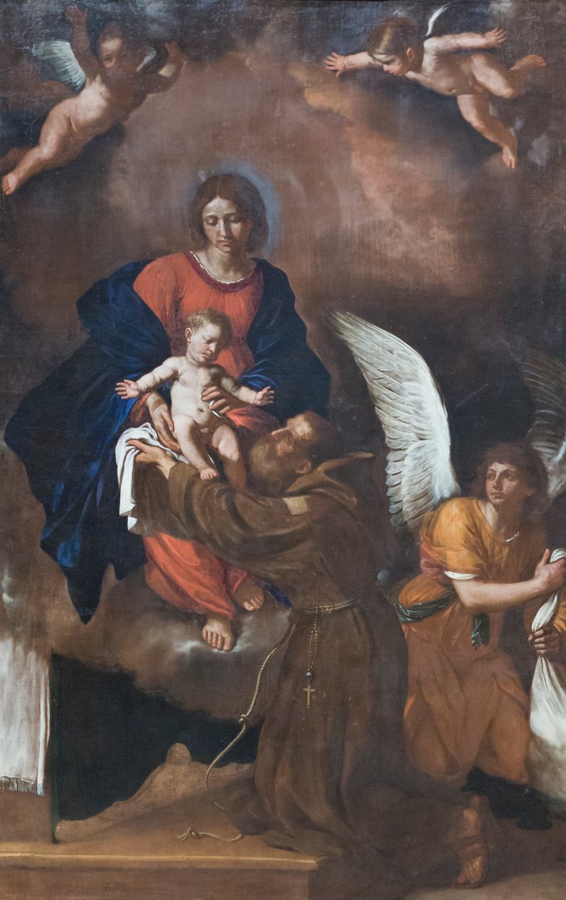 Panna Maria představuje dítě blahoslavenému Feliciovi da Cantalice od Guercino (1591 1666)