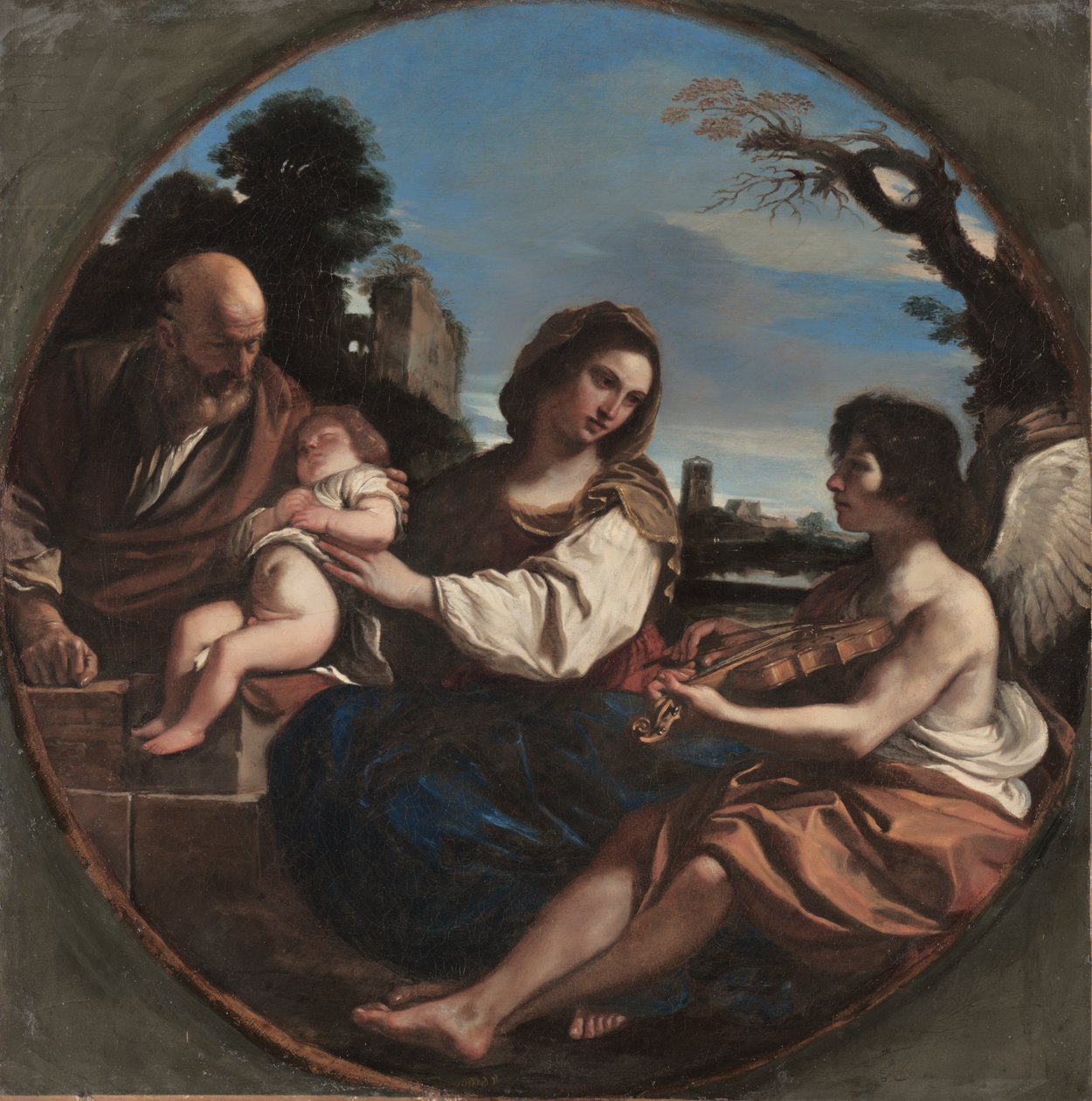 Odpočinek při útěku do Egypta od Guercino (1591 1666)