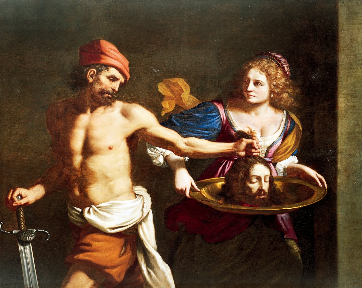 Salome přijímá hlavu Jana Křtitele od Giovanniho Francesca Barbieriho, známého jako Guercino (1591-1666), olej na plátně od Guercino (1591 1666)