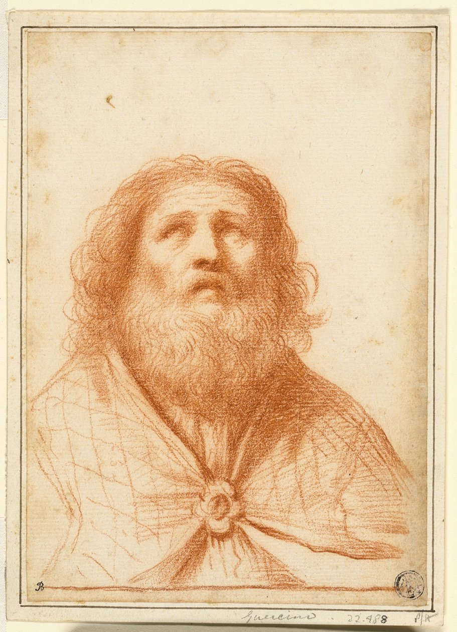 Busta svatého nebo velekněze od Guercino